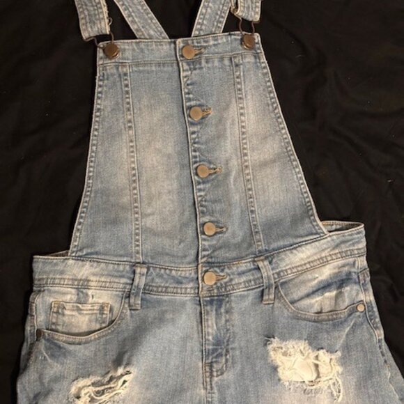 Tinseltown Pants - Light Wash Denim Overalls